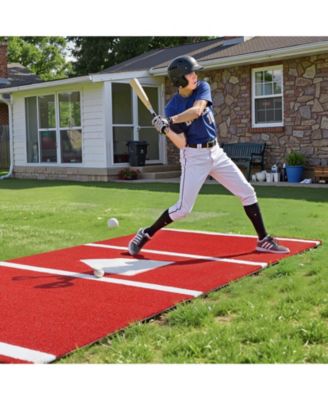 10 x 3.8 Ft Baseball Hitting Mat with Home Plate