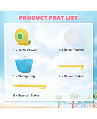 3-in-1 Inflatable Bounce House with Slide and Ball Pit