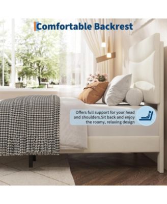 Twin Velvet Upholstered Bed Frame with Biscuit Tufted Storage Headboard & Drawer, Wood Slats Support, No Box Spring