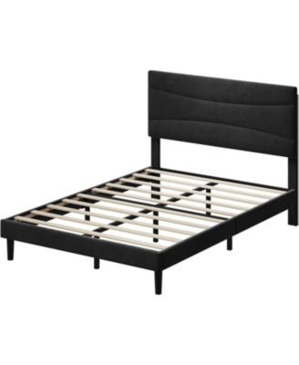 Full Metal Platform Bed Frame with Victorian Style Headboard & Footboard, Wrought Iron Design, Underbed Storage