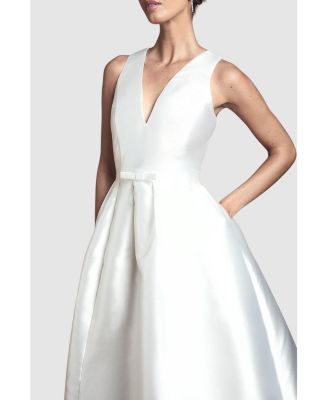 Women's Midi Wedding Dress With Pockets