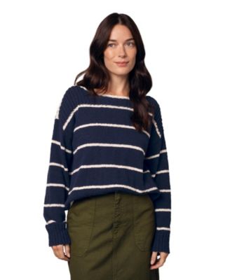 Women's Stripe Boat Neck Sweater
