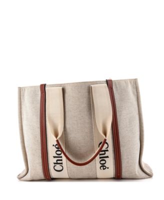 Large Woody Tote Canvas with Leather