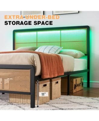 Twin XL Velvet Upholstered Bed Frame with Headboard, Modern Platform Bed with Wood Slats Support, No Box Spring