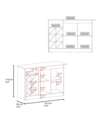 OKER kitchen cabinet with island, bottle rack, and shelves for organizing your home