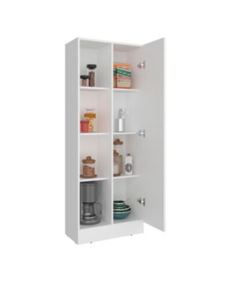 Phantom Kitchen Pantry Cabinet with 3 Closed and 3 Open Compartments for Storage