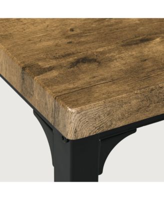 Industrial Contemporary Compact Breakfast Nook 3pc Table and Chairs Set