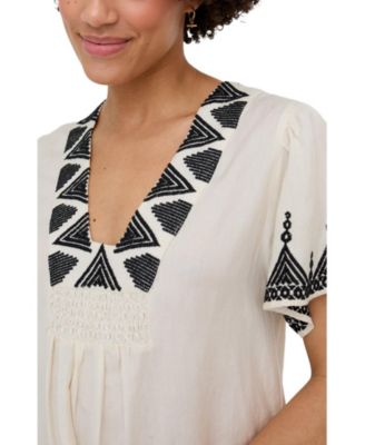 Women's Liberty V-Neck Embroidered Mini Dress