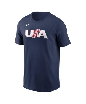 Men's Pete Crow-Armstrong Navy USA Baseball 2026 World Baseball Classic Name & Number T-Shirt