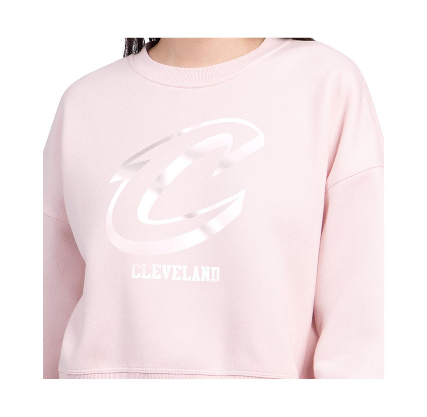Women's Light Pink Cleveland Cavaliers Pastel Boxy Sweatshirt