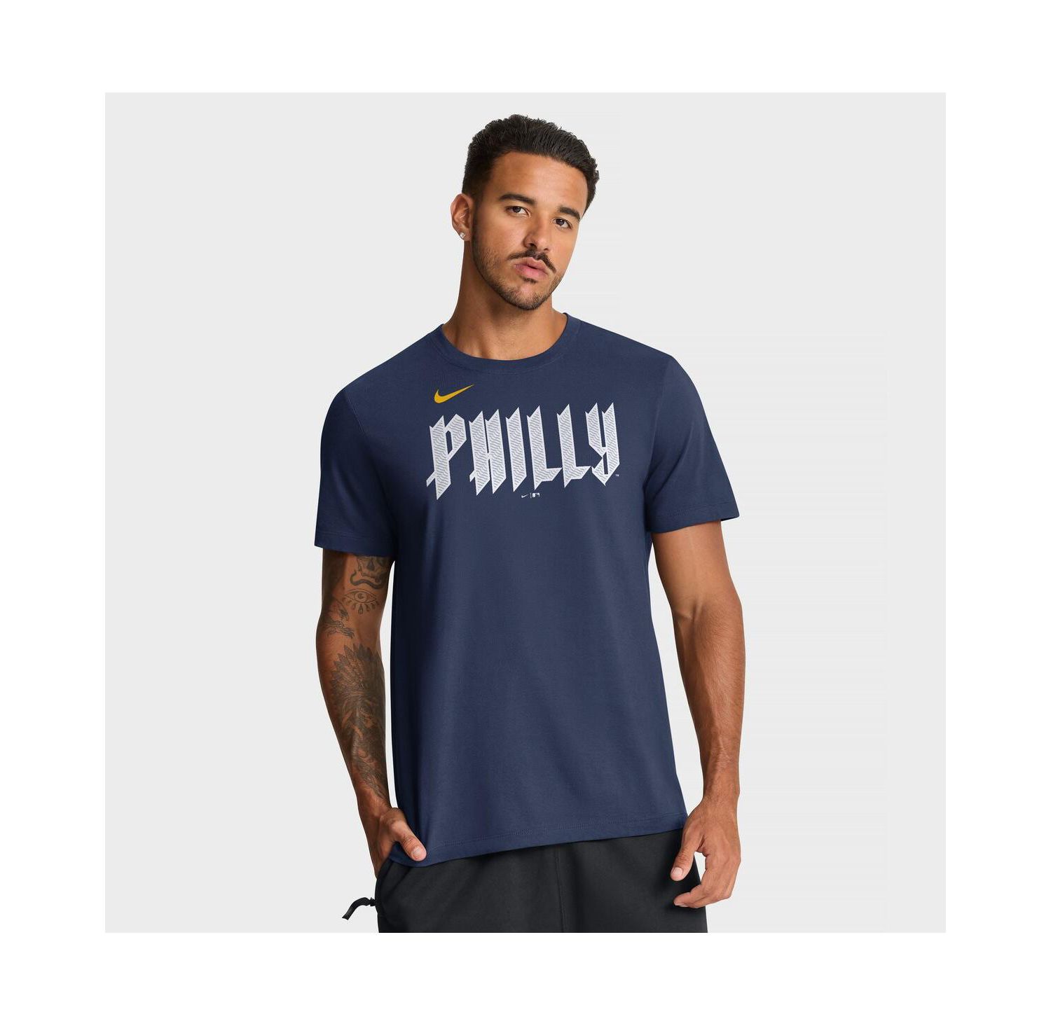 Men's Navy Philadelphia Phillies City Connect Large Logo T-Shirt