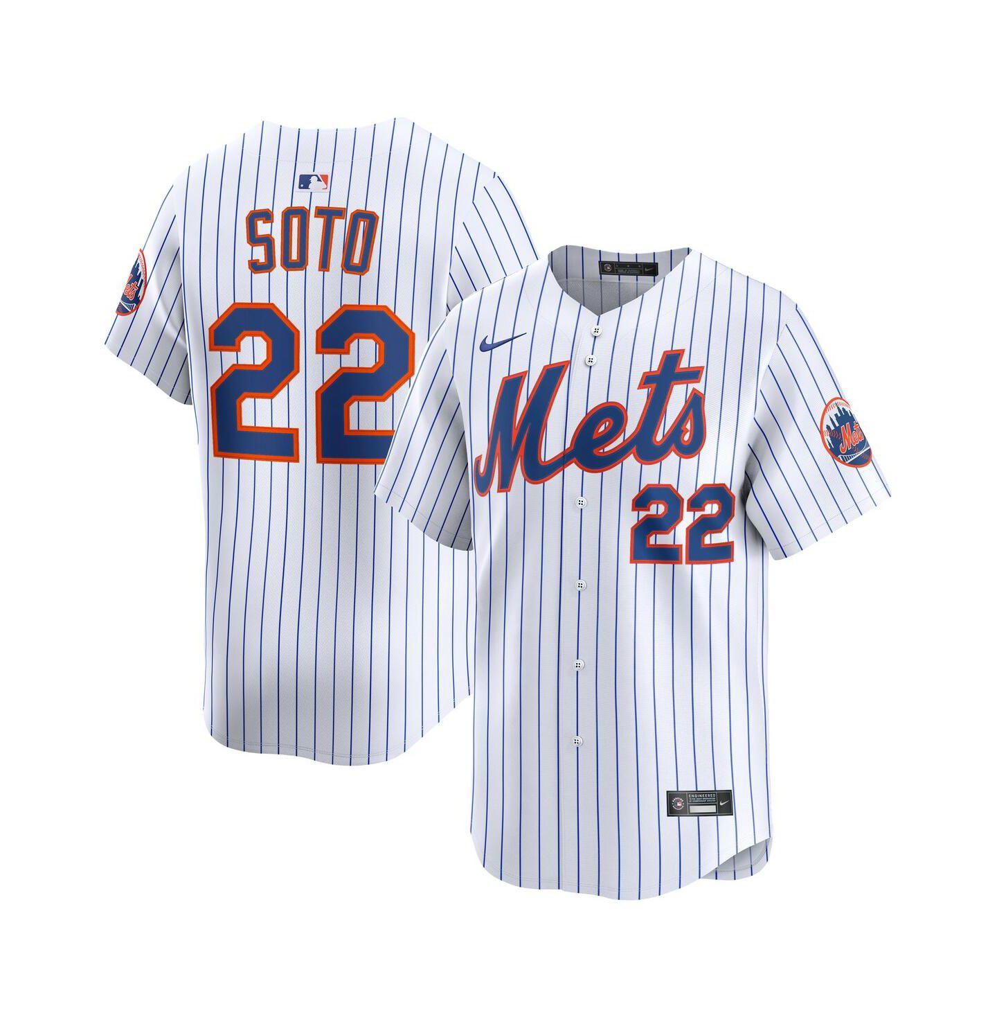 Мужское джерси Nike Juan Soto New York Mets Home Limited, White — фото 1