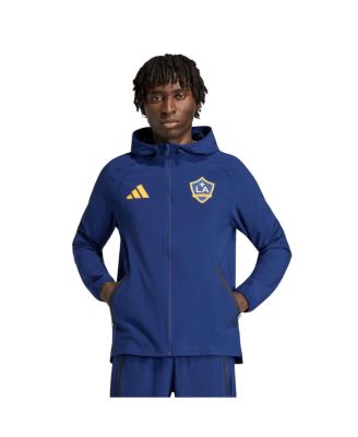 Men's Navy LA Galaxy Tiro Travel Full-Zip Hooded Windbreaker Jacket