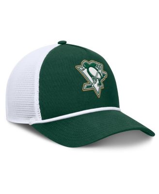 Men's Green/White Pittsburgh Penguins Bermuda A-Frame Adjustable Hat