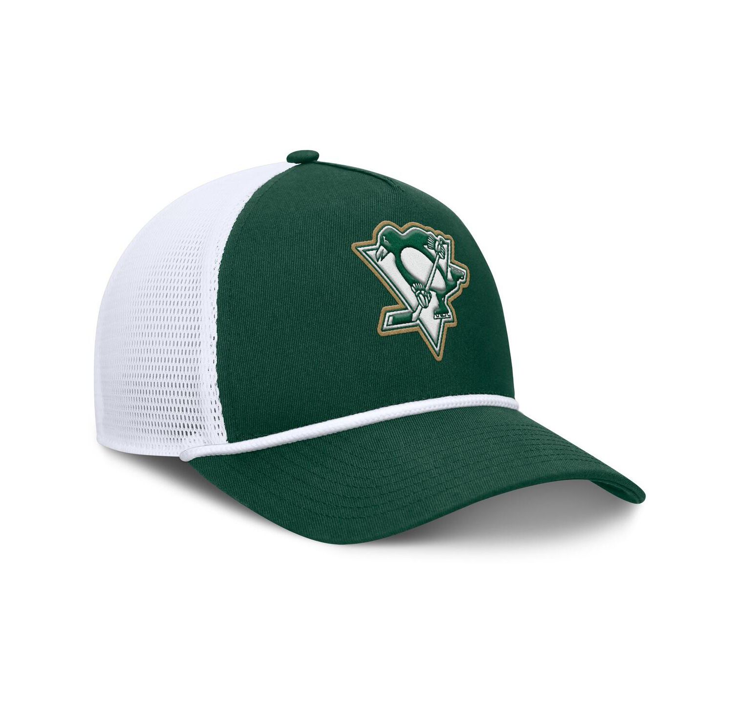 Men's Green/White Pittsburgh Penguins Bermuda A-Frame Adjustable Hat