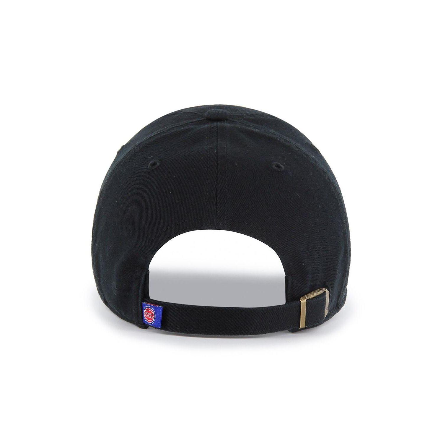 Men's Black Detroit Pistons Core Logo Clean Up Adjustable Hat