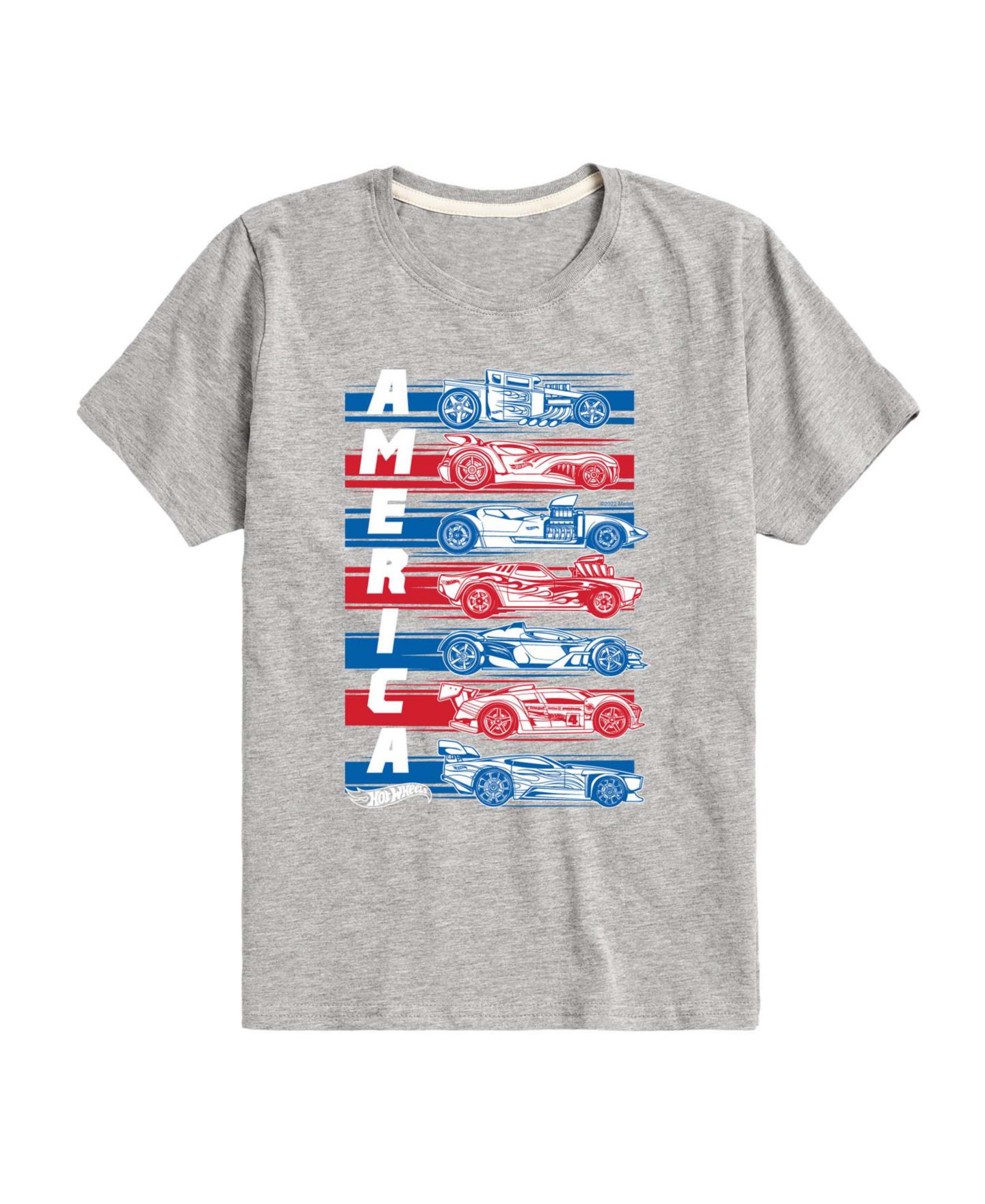 Футболка Hot Wheels America Cars Short-Sleeve Graphic для мальчиков-малышей, цвет: Меланжевый — фото 1