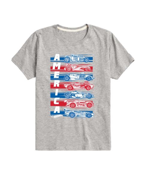 Футболка Hot Wheels America Cars Short-Sleeve Graphic для мальчиков-малышей, цвет: Меланжевый