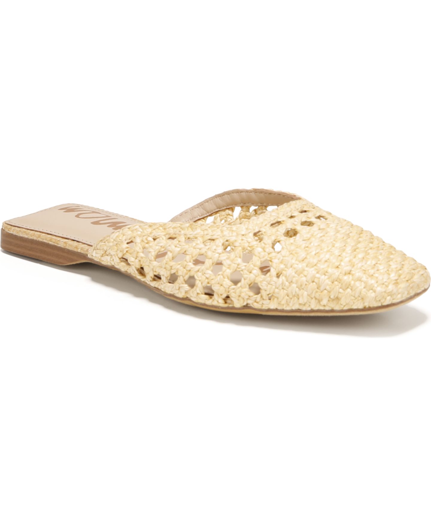 Женские сабо Sam Edelman Nola Slip-On Mule Flats, цвет: Выбеленный искусственный — фото 1