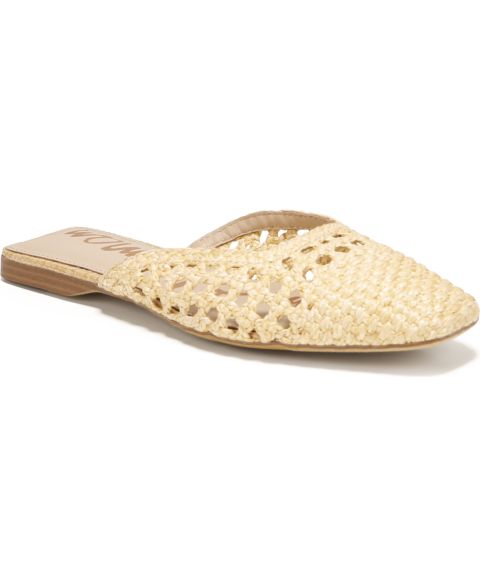 Женские сабо Sam Edelman Nola Slip-On Mule Flats, цвет: Выбеленный искусственный