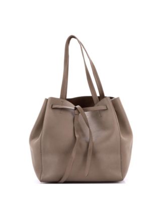 Small Phantom Tie Cabas Tote Leather