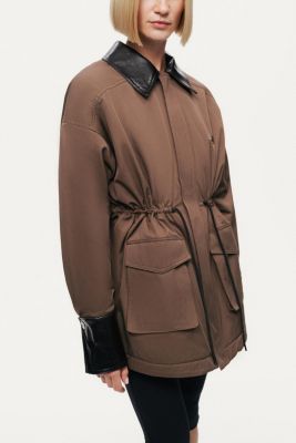 Women's Contrast Collar Utility Jacket