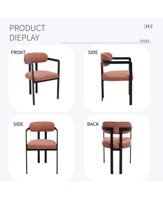  Modern Dining Room Chairs, Upholstered Boucle Kitchen Dining Chairs