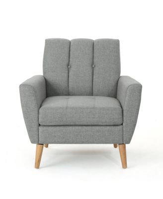 Mid Century Fabric Channel Stitch Club Chair