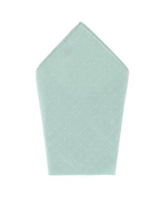 Men's Churchill Chambray 12-Inch Polka Dot Linen Blend Pocket Square