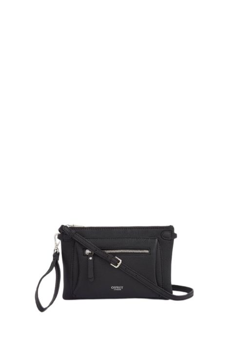 Женская сумка Osprey London The Ruby Leather Crossbody, цвет: Чёрный