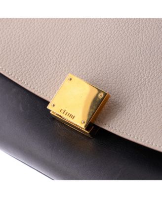 Small Tricolor Trapeze Bag Leather