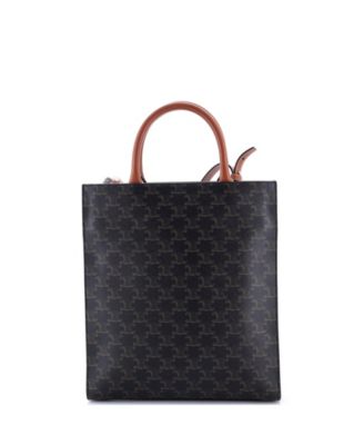 Small Vertical Cabas Tote Triomphe Coated Canvas