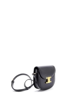 Triomphe Besace Clea Flap Bag Leather