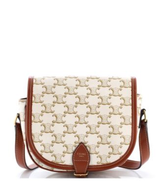 Medium Folco Bag Triomphe Coated Canvas