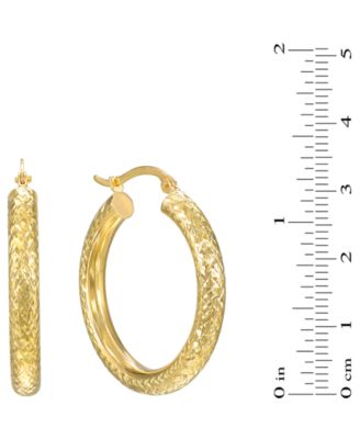 Diamond-Cut Hoop Earrings in 10k Yellow Gold