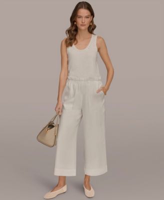 Women's High-Rise Relaxed Linen Pants