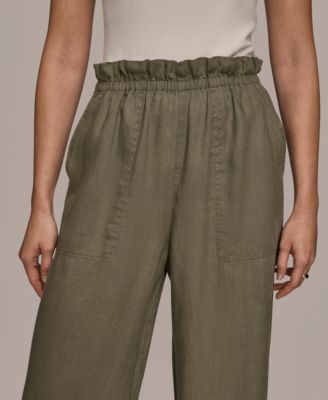Women's High-Rise Relaxed Linen Pants