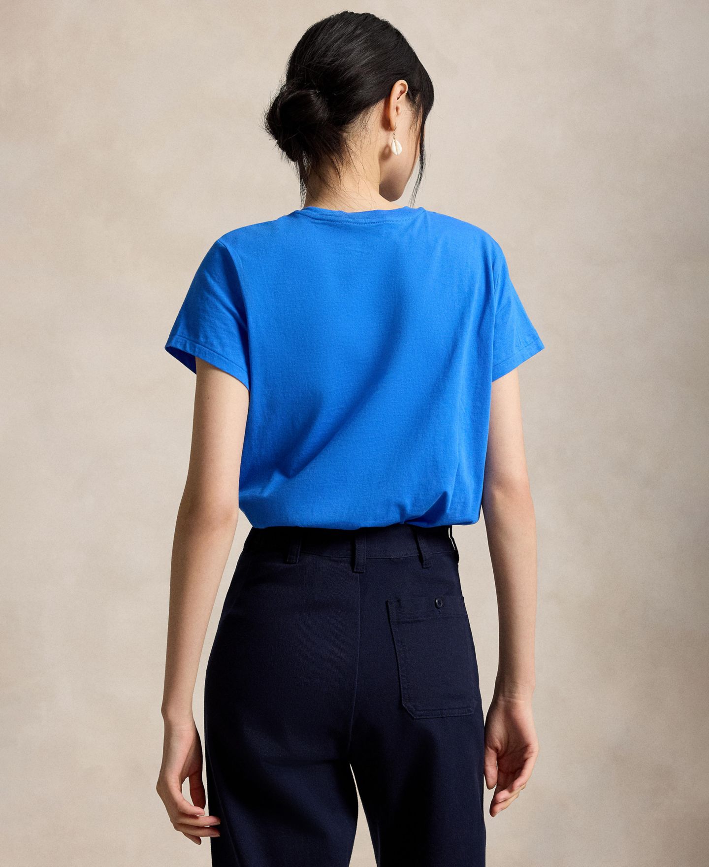 Женская футболка Polo Ralph Lauren Crewneck, цвет: Синий — фото 5