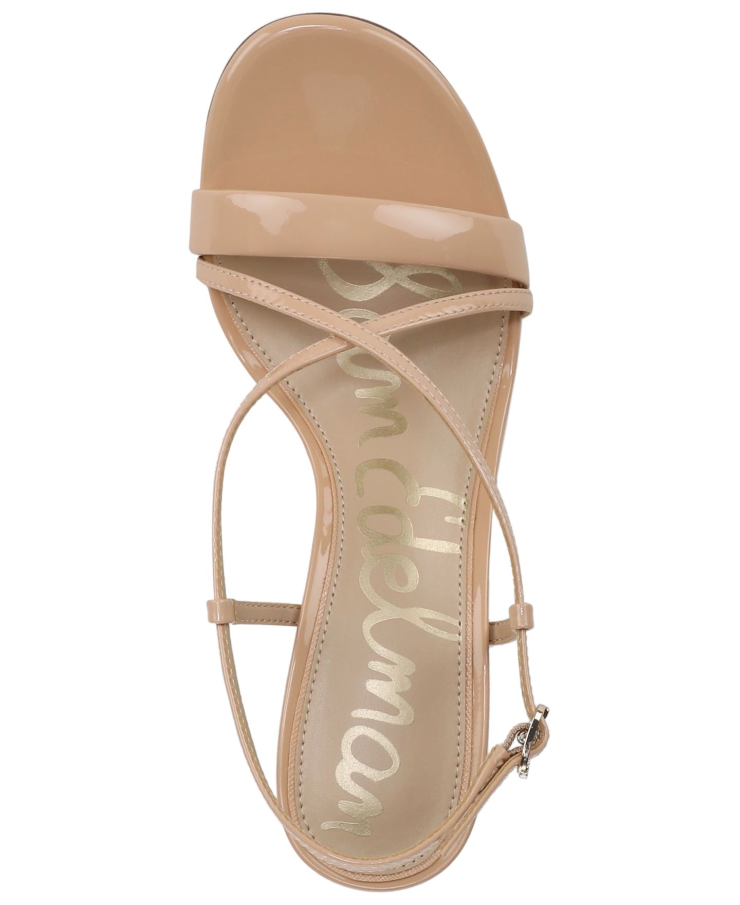 Женские сандалии Sam Edelman Ginny Strappy, цвет: Бежевый пудровый кожаный — фото 4