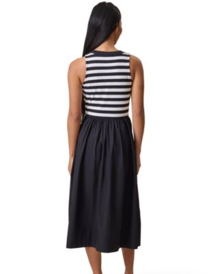 Maternity Charlotte Mixed Media Nursing Midi Dress