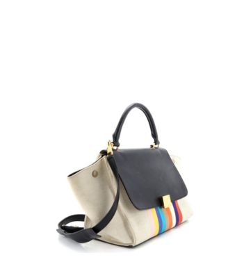 Medium Multicolor Trapeze Bag Leather and Felt