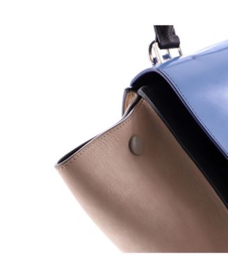 Small Trapeze Bag Leather with Patent