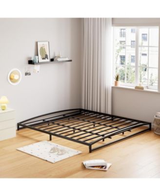 California King 6 Inch Metal Platform Bed Frame - Low Profile Noise-Free
