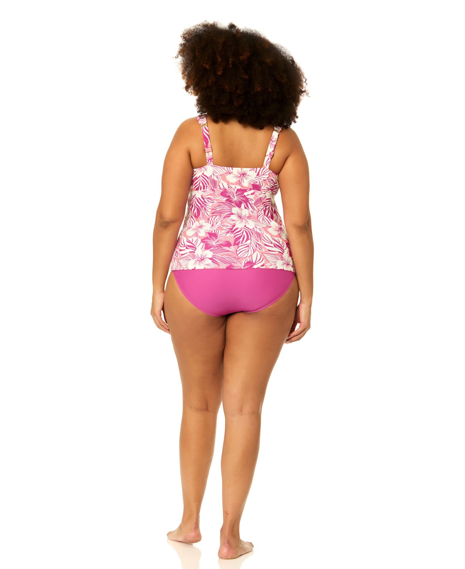 Plus Size Tanzania Adjustable-Strap Swim Tankini Top and Skirt