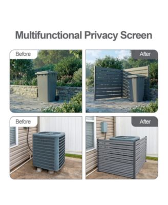 Patio Privacy Screen 49''W x 50''H Air Conditioner Fence, 2 Panels Trash Can and Pool Equipment Enclosure, Decorative AC Unit Fence for Garden