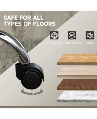 Massage Office Chair with Foot Rest Executive Chair 6 Vibration Points and Heat Adjustable Height