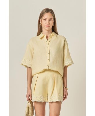 Women's Linen Lace Shirt