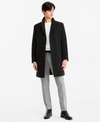 Men's Barge Classic Fit Wool/Cashmere Blend Solid Overcoat