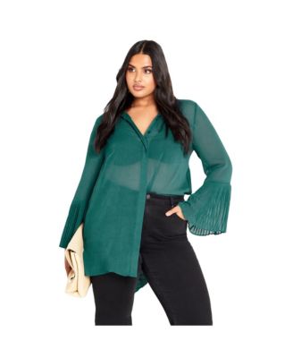 Women's Plus Size Perla Pleat Shirt