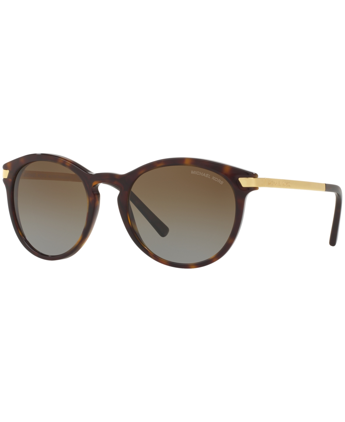 Shop Michael Kors Polarized Sunglasses , Mk2023 Adrianna Iii In Tortoise,brown Gradient Polar